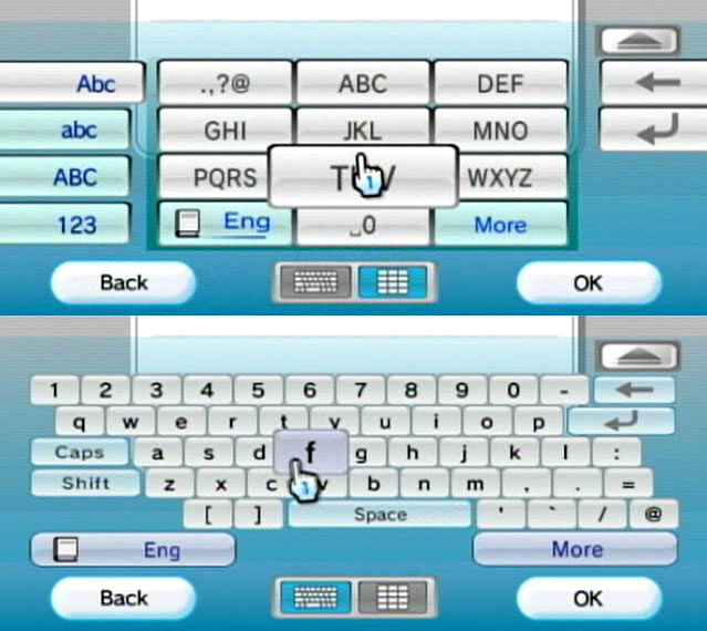 Nintendo Wii interface